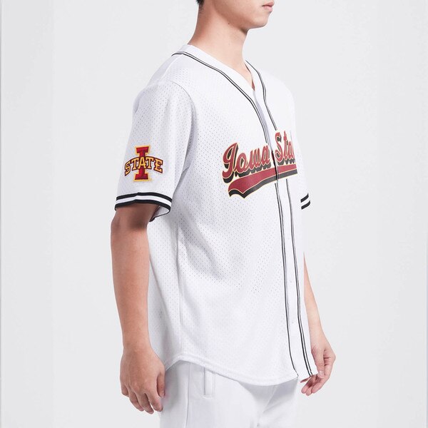 Pro Standard Iowa State White Mesh Baseball Shirt